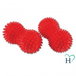 Piłeczka do rehabilitacji z kolcami ORZESZEK (czerwona)