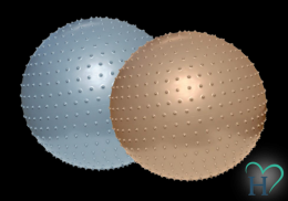 Piłka fi 65cm (złota) z kolcami