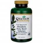 Swanson Stress Complex Rhodiola (Różeniec) Bazylia Waleriana - (180 kap)